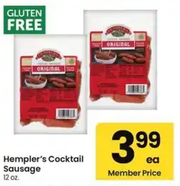 Safeway Hempler's Cocktail Sausage offer