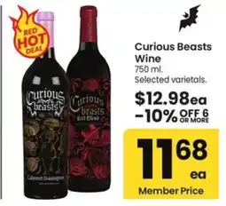 Safeway Curious Beasts Wine offer