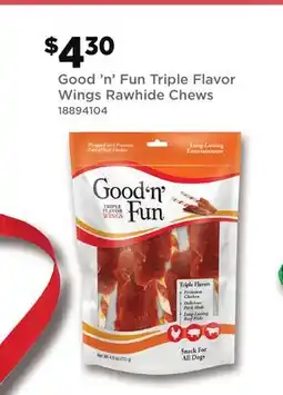 Dollar General Good'n'Fun Triple Flavor Wings Rawhide Chews offer
