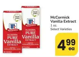 Safeway McCormick Vanilla Extract offer