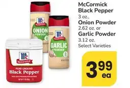 Safeway McCormick Black Pepper Onion Powder Garlic Powder offer