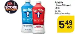 Safeway Fairlife Ultra-Filterd Milk offer
