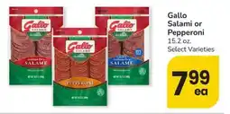 Safeway Gallo Salami or Pepperoni offer