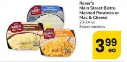 Safeway Reser's Main Street Bistro Mashed Potatoes or Mac & Cheese offer