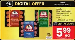 Safeway Aidells Gourmet Chicken Sausage offer