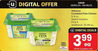 Safeway Athenos Crumbled Feta Cheese offer