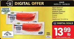 Safeway Open Nature Wild Caught Alaskan Sockeye Salmon Fillet offer