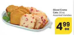 Safeway Sliced Creme Cake offer