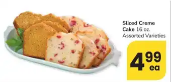 Safeway Sliced Creme Cake offer