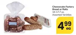 Safeway Cheesecake Factory Bread or Rolls offer