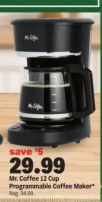 Meijer Mr. Coffee 12 Cup Programmable Coffee Maker offer