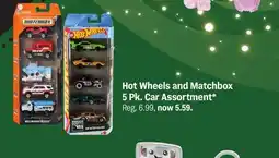 Meijer Hot Wheels and Matchbox 5 Pk. Car Assortment offer