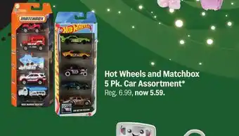 Meijer Hot Wheels and Matchbox 5 Pk. Car Assortment offer