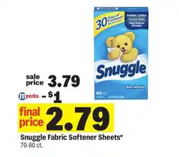 Meijer Snuggle Fabric Softener Sheets offer