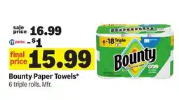 Meijer Bounty Paper Towels offer