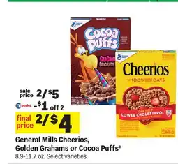 Meijer General Mills Cheerios, Golden Grahams or Cocoa Puffs offer