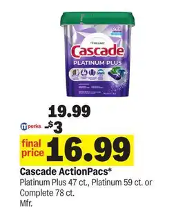 Meijer Cascade ActionPacs offer