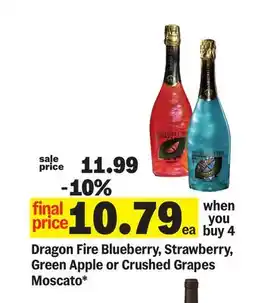 Meijer Dragon Fire Blueberry, Strawberry, Green Apple or Crushed Grapes Moscato offer