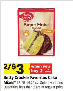 Meijer Betty Crocker Favorites Cake Mixes offer