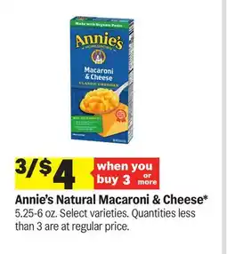 Meijer Annie's Natural Macaroni & Cheese offer