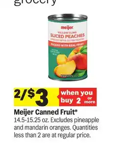 Meijer Meijer Canned Fruit offer