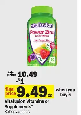 Meijer Vitafusion Vitamins or Supplements offer