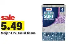 Meijer Meijer 4 Pk. Facial Tissue offer