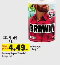 Meijer Brawny Paper Towels offer