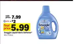Meijer Snuggle Liquid Fabric Softener offer