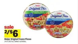 Meijer Meijer Original Frozen Pizzas offer