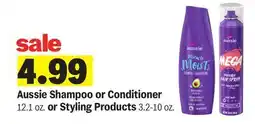 Meijer Aussie Shampoo or Conditioner 12.1 oz. or Styling Products 3.2-10 oz offer