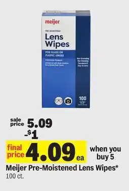 Meijer Meijer Pre-Moistened Lens Wipes offer