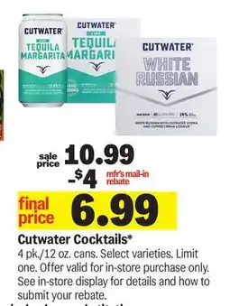 Meijer Cutwater Cocktails offer