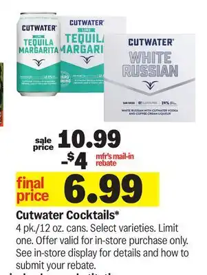 Meijer Cutwater Cocktails offer