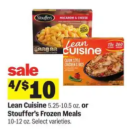 Meijer Lean Cuisine 5.25-10.5 oz. or Stouffer's Frozen Meals 10-12 oz offer