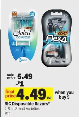 Meijer BIC Disposable Razors offer