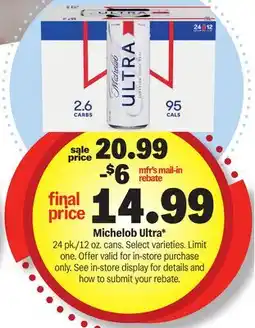 Meijer Michelob Ultra offer