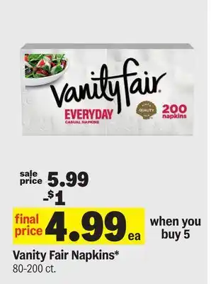 Meijer Vanity Fair Napkins offer