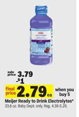 Meijer Meijer Ready to Drink Electrolytes offer
