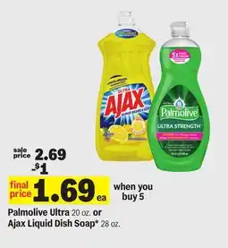 Meijer Palmolive Ultra 20 oz. or Ajax Liquid Dish Soap* 28 oz offer