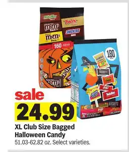 Meijer XL Club Size Bagged Halloween Candy offer