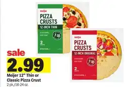 Meijer Meijer 12 Thin or Classic Pizza Crust offer