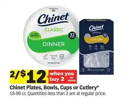 Meijer Chinet Plates, Bowls, Cups or Cutlery offer