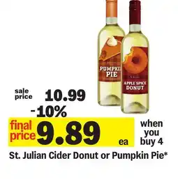 Meijer St. Julian Cider Donut or Pumpkin Pie offer
