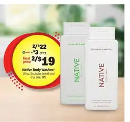 Meijer Native Body Washes offer