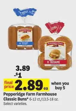 Meijer Pepperidge Farm Farmhouse Classic Buns offer