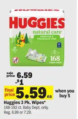 Meijer Huggies 3 Pk. Wipes offer