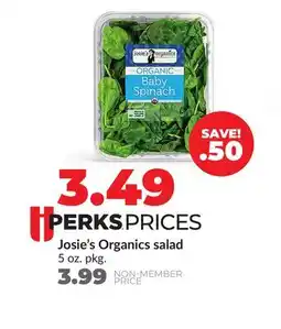 Hy-Vee Josie's Organics salad offer