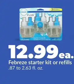 Hy-Vee Febreze starter kit or refills offer