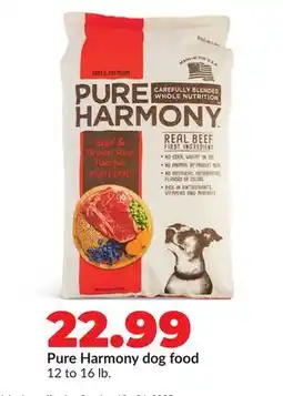 Hy-Vee Pure Harmony dog food offer